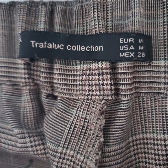 Zara plaid with strips pantsuits pants M - Picture 9 of 9